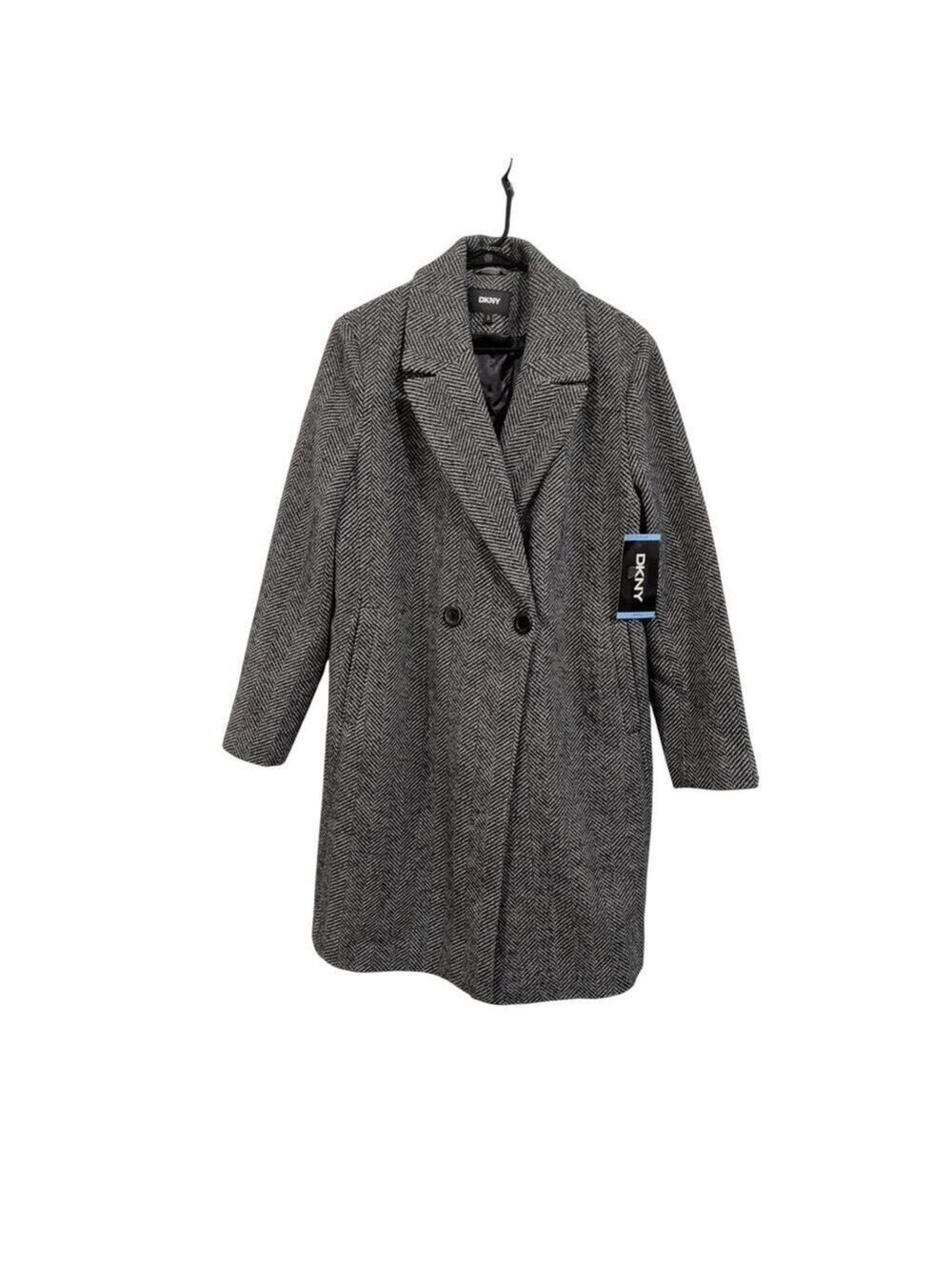 DKNY Women's Fashion Coat Gray Size L